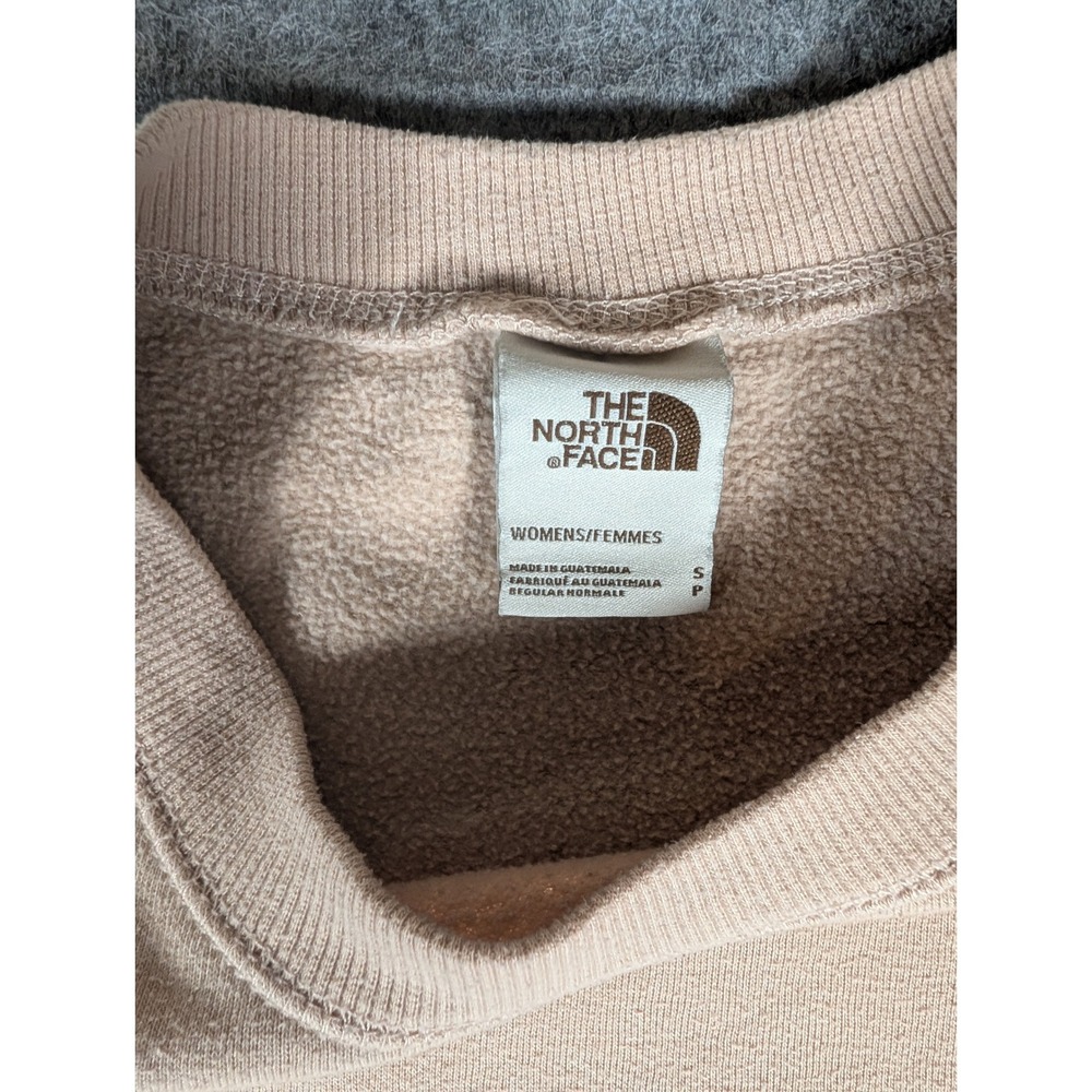 The North Face Womens Heritage Patch Crewneck Sweatshirt Rose Tan Pink 5318 - Picture 6 of 8